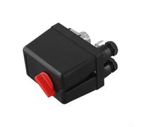 Jotekonoby Pressostat de compresseur d'air 6-8 bar 8-10 bar 9-12 bar pour systèmes 220 V 240 V, modèle horizontal WSD12-1H avec filetage G1/4, plastique et contrôleur pour outils d'atelier maison et