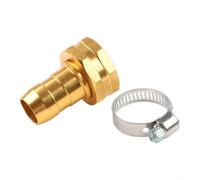 Jotekonoby Raccord de réparation de tuyau d'arrosage en aluminium de 1,9 cm et collier de serrage en acier inoxydable - Raccord de réparation mâle/femelle pour équipement d'arrosage standard et