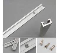 Jotekonoby Rail en T en alliage d'aluminium pour travail du bois, longueur réglable 300 à 600 mm, compatible avec vis en T et outils de défonceuse, Silver Workshop (600 mm)
