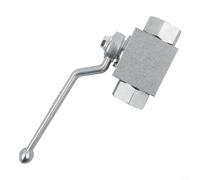 Jotekonoby Robinet à boisseau sphérique hydraulique, 2 voies en acier au carbone, 500 bar MWP, filetage interne, joint flotteur, nitrile acétal, compatible eau, huile, gaz (G3/8)