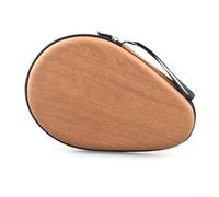 Jotekonoby Sac de rangement pour raquette de tennis de table avec coque rigide, étanche et résistant aux chocs, housse de protection pour 2 raquettes, plusieurs balles (1 marron)