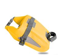 Jotekonoby Sacoche arrière imperméable pour vélo avec bandes de sécurité réfléchissantes - Sacoche compacte en maille PVC pour la conduite de nuit (jaune)