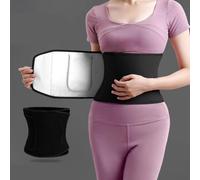 Jotekonoby Silver Ion Ceinture amincissante pour transpiration thermogénique et soutien du dos, ajustement réglable (70-120 cm), 3 couleurs (noir/rose/jaune), compatible avec (jaune)