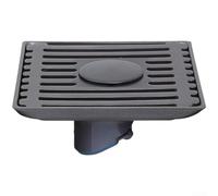 Jotekonoby Siphon de sol de salle de bain en acier inoxydable avec technologie anti-odeur - Joint magnétique, filtre facile à nettoyer (gris)