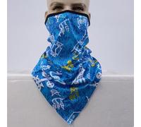 Jotekonoby Soie glacée protection UV pour sports de plein air, cache-cou avec motif imprimé respirant pour cyclisme, randonnée, plage, 8 motifs (LF-7 bleu)