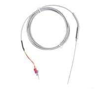 Jotekonoby Sonde thermocouple type J avec jonction mise à la terre, pointe 90 mm x 1,5 mm, câble de 2 m pour mesure de température industrielle, four et échappement de turbine à gaz