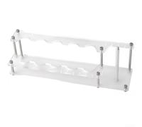Jotekonoby Support de canne à pêche en acrylique, support de rangement à cinq trous, support de rangement flottant avec lumière, organiseur de matériel de pêche, support de base en acier inoxydable