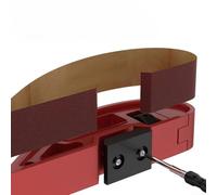 Jotekonoby Support de papier abrasif en alliage d'aluminium poncé à la main, bloc de ponçage flexible pour coins et courbes avec roue de tension réglable, résistant à la rouille, manuel