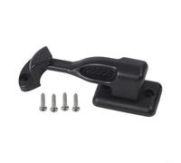 Jotekonoby Support de porte de caravane avec loquet rotatif et vis, loquet de porte en nylon durable pour caravane, camping-car, bateau ou meubles, design peu encombrant, installation facile, noir