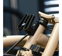 Jotekonoby Support pliable pour sac de vélo - Adaptateur de bloc de porte-bagages avant compatible avec support de porte-bagages avant, alliage d'aluminium 6061, (noir)