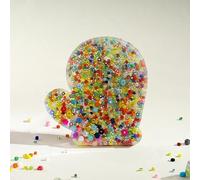 Jotekonoby Tapis de crochetage en silicone pour soulager le stress, jouet sensoriel de Noël pour l'anxiété, le TDAH, l'autisme, portable, décompressé, amusant pour la maison ou les voyages (gants de