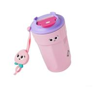 Jotekonoby Tasse à café isotherme double couche en acier inoxydable 316 pour une utilisation en extérieur, bouteille légère et portable pour camping, randonnée, voyage, 400 à 500 ml (rose)