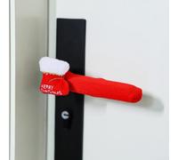 Jotekonoby vChristmas Lot de 4 housses de poignée de porte avec clochettes à suspendre - Décorations de porte festives - Ornements élastiques de dessin animé - Tissu 22 x 20 x 3 cm (P)