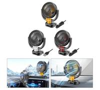 Jotekonoby Ventilateur de voiture 51224 V alimenté par USB pour la plupart des véhicules avec pivot réglable à 360 degrés pour une ventilation efficace et une dissipation de la chaleur (12 V)