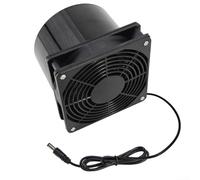Jotekonoby Ventilateur d'échappement à bride en plastique 120 x 120 x 100 mm 12 V 3000 tr/min pour cuisine, salle de bain, niche, serre, circulation de l'air, élimination des saveurs de fumée
