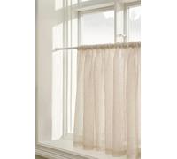 JOTEX Ellen Rideau Brise-bise Court en Lin - 250 cm de Large - 100% Lin - Beige Lin - 75 x 250 cm