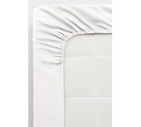 Jotex Zack - Drap-Housse en Satin de Coton Biologique - 100% Satin de Coton Bio de qualité supérieure - Certifié GOTS - avec élastique - Blanc - 120 x 200 cm