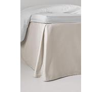 Jotex Zack Tour de lit en Satin 100% Coton Bio de qualité supérieure, Hauteur 45 cm, Beige, 140 x 200 cm