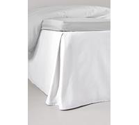 Jotex Zack Tour de lit en Satin 100% Coton Bio de qualité supérieure, Hauteur 60 cm, Blanc, 180 x 200 cm