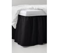 Jotex Zack Volant Jupe de lit - 100% Coton Bio de qualité supérieure, Hauteur 45 cm - Noir, 120 x 200 cm