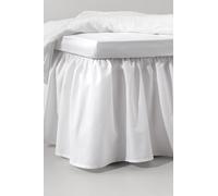 Jotex Zack Volant Tour de lit Hauteur 45 cm | Cache-sommier 100 % coton de qualité supérieure, hauteur 45 cm, blanc, 120 x 200 cm