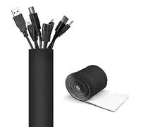 JOTO Cache-Câble Flexible, 330cm Allongé Rangement de Câble Cacher Les Fils Gaines, Organisateur et Protecteur pour Câbles Électriques, Sécurité Maximum Bureau Maison-Diamètre-3.8 cm
