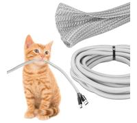 JOTO Manchon de Câble 4.5M, Gaine Câble Flexible, Cache Câble, Gestion de Câble Réglable, pour Fils Éléctrique de TV, PC, Sécurité Maximum pour Enfant et Animaux, Permet à la Dissipation de la Chaleur