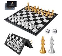 JOTOL Jeu D'échecs,Échecs Magnétique,Pliable Echiquier Magnetique,Mini Échecs,Échiquier de Voyage Portable,Jouets et Cadeaux de Jeux Éducatifs pour Adultes et Enfants (25CM x 25CM)