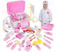 JOTOL Malette Docteur Enfant,Kit de Médecin Jouets,Kit de Médecin Déguisement de Docteur Enfant,Trousse Docteur,Jeu d’Imitation,Cadeau pour Enfants Garcons Filles,Lumières et Sons