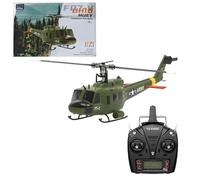 JOTPOR YU XIANG F07-V UH-1 Huey Hélicoptère RC à l'échelle 1/34 pour adultes, 2,4 G 6 CH sans balais à entraînement direct Flybarless (version RTF)