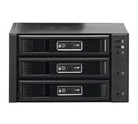 Jou Jye Computer JJ-N-36TM 12G SATA+SAS Backplane 3 Voies pour 3 disques durs SATA/SAS 3,5" ou 2,5" (SATA/SAS HDD, Aluminium