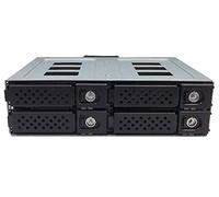 Jou Jye Computer JJ-N-49SS-T Cadre Amovible pour 4 disques durs SATA+SAS 2,5" 12G Noir avec kit de capteur