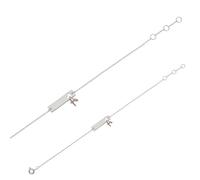 Jouailla - Bracelet avec plaque coeur, croix doré rose et un oeil oxydé (18 cm)