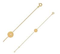 Jouailla - Bracelet rond plaqué or avec étoile gravé orné d'un oxyde de zirconium (328008)