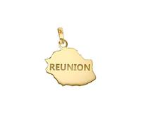 Jouailla - Pendentif Ile de la Réunion en Or 375/1000 avec inscription (396287)