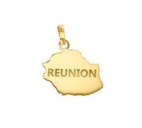 Jouailla - Pendentif Ile de la Réunion en Or 750/1000 avec inscription (306077)