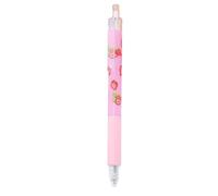 Joucien 6pc-0.5mm Fruit Pattern Press Stylo neutre Bullet Noir Plastique Presse Neutre Stylo - Fraise