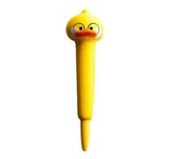 Joucien Lot de 3 stylos de décompression neutres mignons de 0,5 mm - Dessin animé - Doux et moelleux - Jaune canard - 0,5 mm