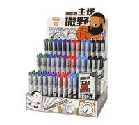 Joucien Lot de 6 stylos de basket-ball 0,5 mm avec pointe ST neutre Noir