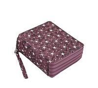 Joucien Papeterie pour étudiants hommes et femmes, sacs de transport pour crayons, stylos de couleur, stylos à croquis, sacs de rangement - violet cinq étoiles - 168 trous
