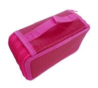 Joucien Sacs de rangement pour articles de papeterie pour étudiants masculins et féminins, rangement de croquis et de peinture, boîtes à crayons de couleur - rouge rose - 72 couleurs ordinaires