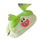 Joucien Trousse à crayons créative et insolite, mignon en peluche grande capacité sac de rangement de papeterie - poupée verte [ensemble d'accessoires pour cheveux]