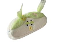 Joucien Trousse à crayons créative et insolite, mignon sac de rangement en peluche grande capacité pour papeterie - poupée beige [ensemble d'accessoires pour cheveux]