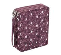 Joucien Trousse à crayons personnalisée et minimaliste pour étudiant avec fermeture éclair - Violet - Cinq étoiles