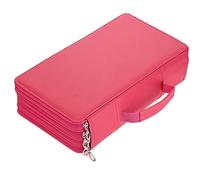 Joucien Trousse à crayons portable pour étudiants masculins et féminins, couleur unie, personnalisée, simple, sac de rangement pour papeterie, rose rouge