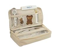 Joucien Trousse mignonne et personnalisée pour étudiant masculin et féminin, version coréenne avec fermeture éclair intégrée, boîte de papeterie simple pour l'école primaire - Fermeture éclair