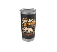 Joue actuellement à Dead Opossum Social Battery Introvert Art Gobelet isotherme en acier inoxydable double paroi