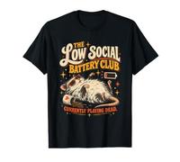 Joue actuellement à Dead Opossum Social Battery Introvert Art T-Shirt Graphique avec Valeur