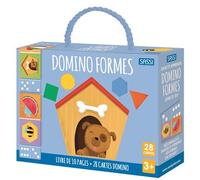 Joue et apprends. Domino Formes livre + 28 cartes - Matteo Gaule - Sassi - Boîte ou accessoire - Jeux livres objets