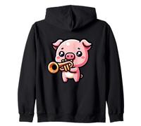 Joue La Trompette Petit Cochon Adorable Sweat à Capuche
